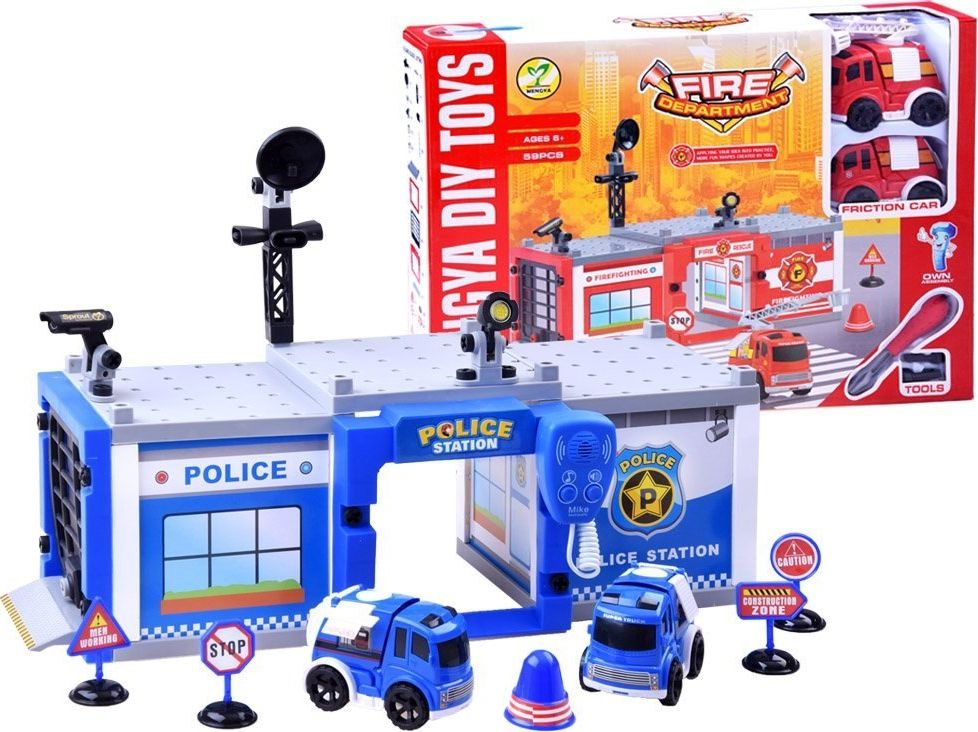 Jokomisiada Konstrukcyjne klocki STRAŻ POLICJA 59 ele. ZA2443