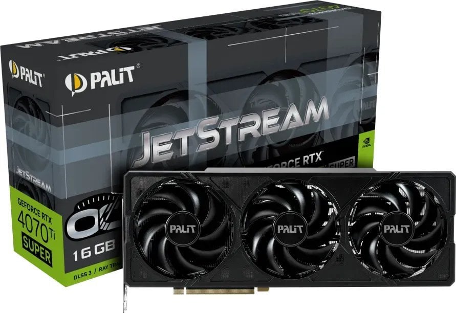 Karta graficzna Palit GeForce RTX 4070 Ti SUPER JetStream OC 16GB GDDR6X (NED47TSS19T2-1043J)