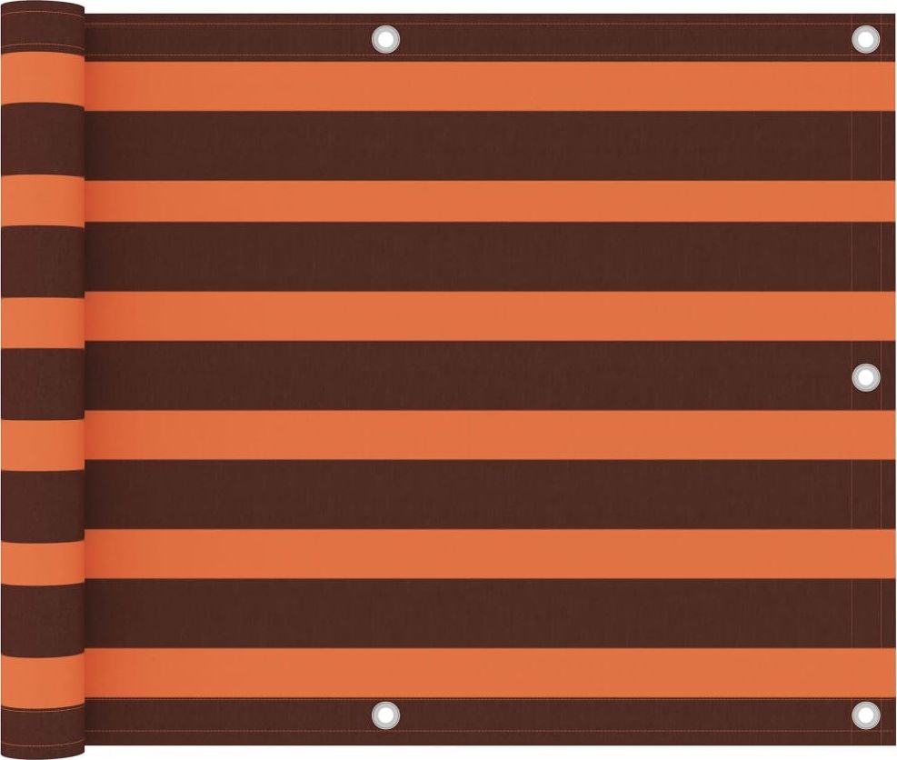vidaXL VidaXL Parawan balkonowy, pomarańcz i brąz, 75x400 cm, tkanina Oxford