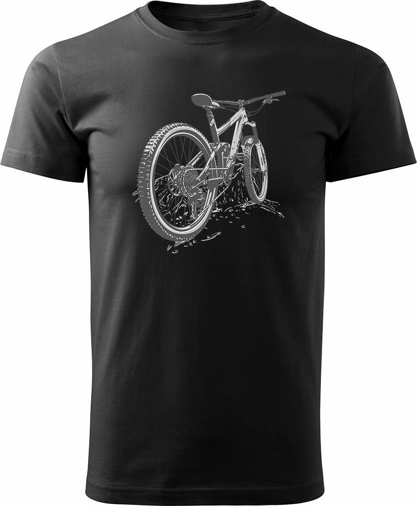 Topslang Koszulka rowerowa na rower z rowerem górskim MTB Góry Mountain Bike męska czarna REGULAR XL
