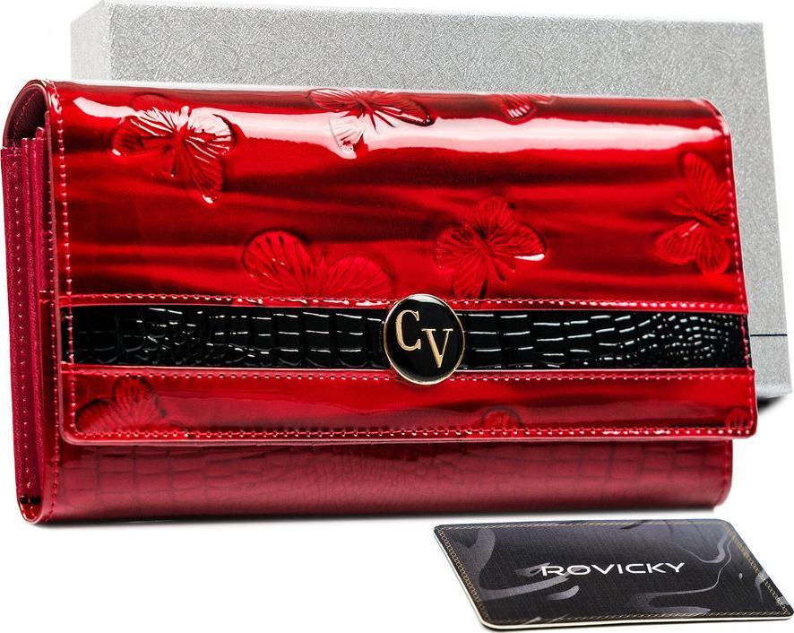 4U Cavaldi Wzorzysty portfel damski z motywem motyli i skóry krokodyla Cavaldi NoSize