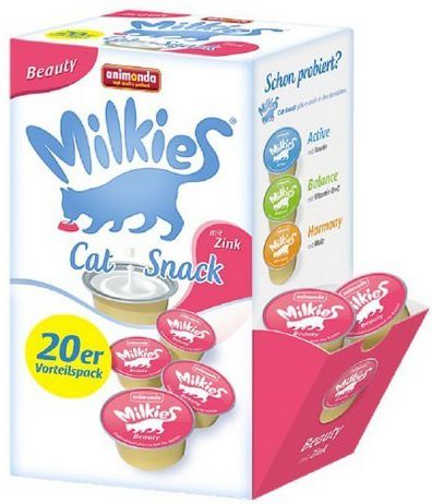 Animonda KOT MLEKO BEAUTY Z CYNKIEM - 20x15g