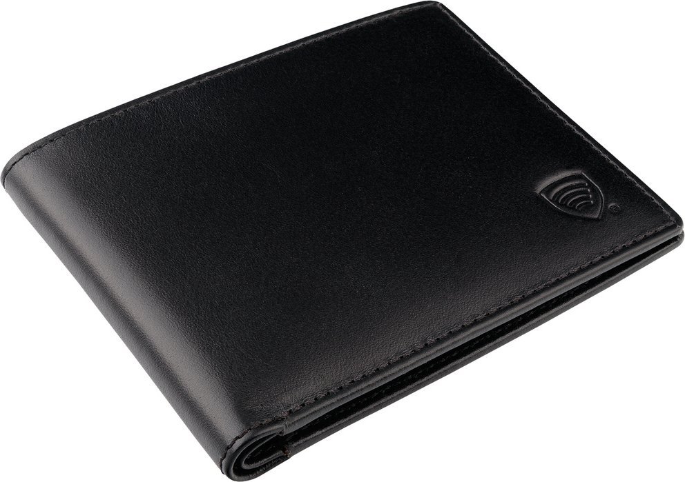 KORUMA Cienki portfel męski skórzany typu SLIM (Czarny) Uniwersalny