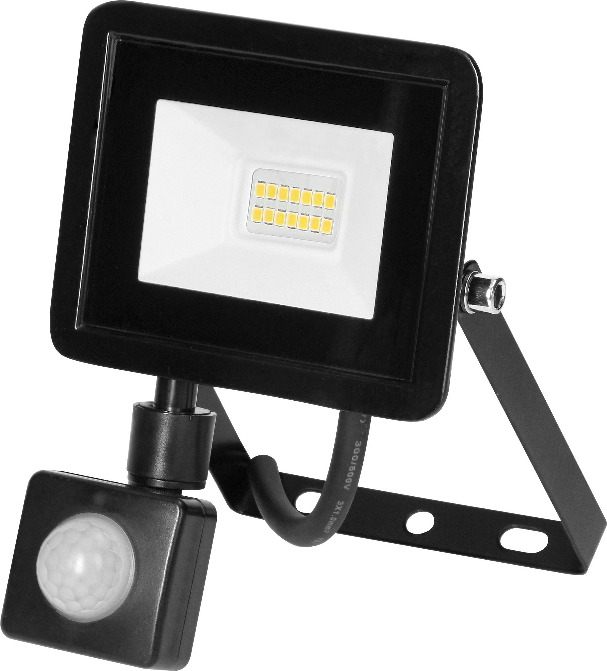 Naświetlacz Orno ALLED 10W Naświetlacz LED z PIR, 850lm, IP44, 4000K, Alu+Glass