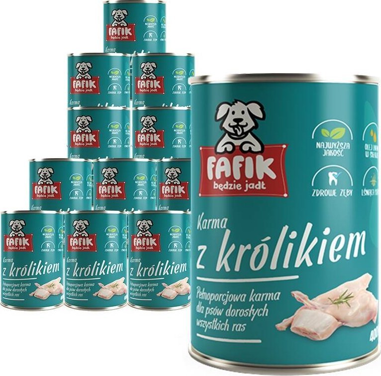 Fafik Fafik Karma z królikiem 12x400g