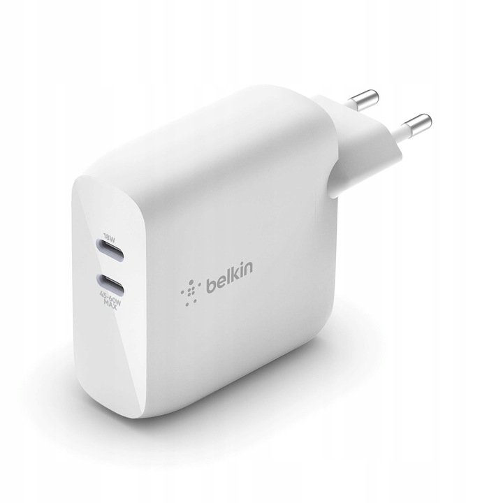 Ładowarka Belkin Boost Up 2x USB-C 3 A (WCH003vfWH)