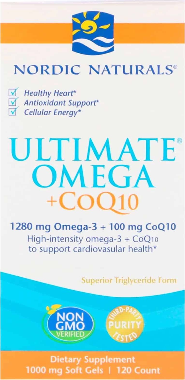Nordic naturals Nordic Naturals - Ultimate Omega + CoQ10, 1280mg, 120 kapsułek miękkich