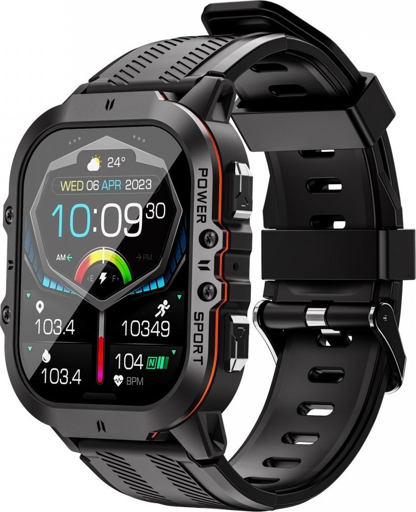 Smartwatch Oukitel BT20 Rugged Czarny (BT20-OE/OL)