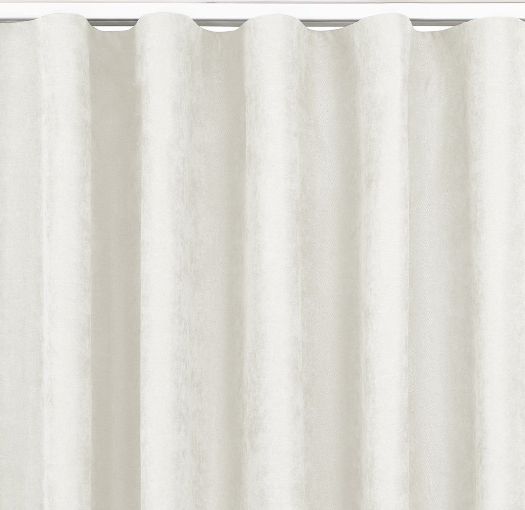 Homede Homede Zasłona MILANA szenilowa na taśmie wave 220x175 kremowa