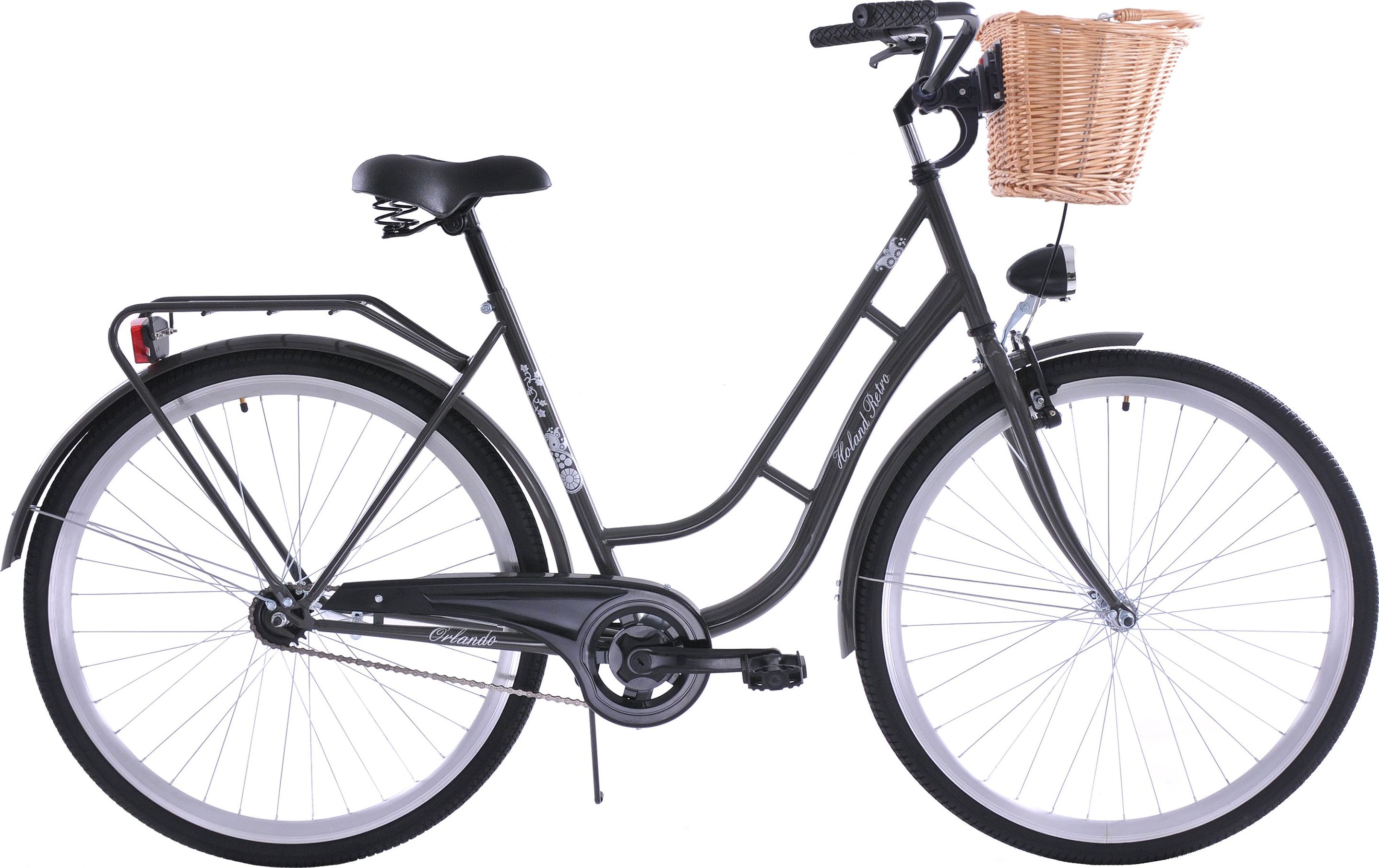 Orlando Rower miejski 28 Holand Retro grafitowy