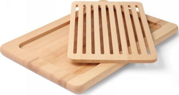 Deska do krojenia Hendi Deska do krojenia chleba z wyjmowaną kratką drewniana 480 x 325 mm - Hendi 505151