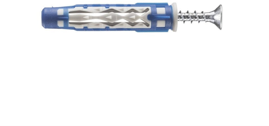 NYLON PLUG WIT SCR 8X35 BLUEFIX/VA 10PCS