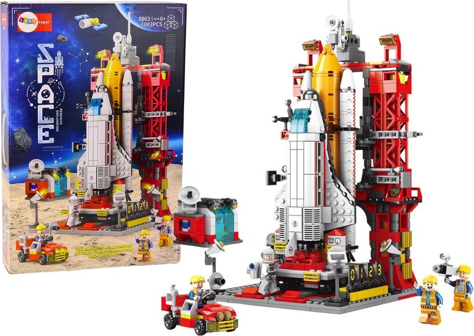 LeanToys Statek Kosmiczny Klocki Konstrukcyjne Kosmos Platforma Startowa 1083 el.