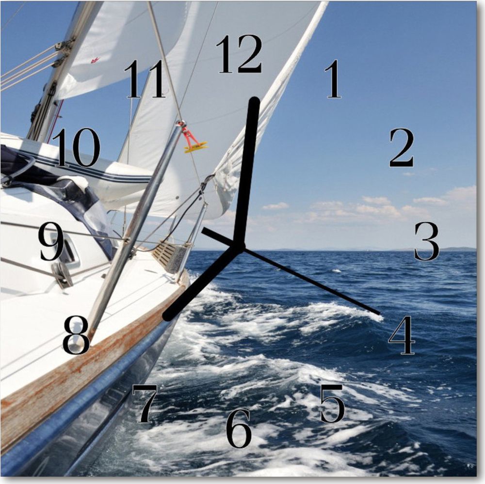 Tulup Zegar szklany kwadratowy Jacht