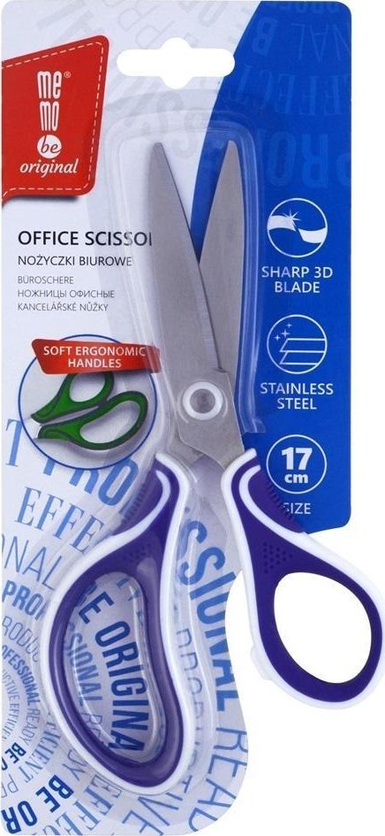 Nożyczki biurowo-szkolne 17cm MemoBe