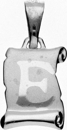 Lovrin Srebrna zawieszka 925 papirus z literką E 1,70g