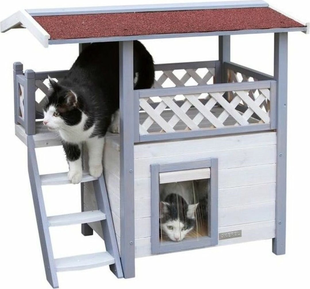 Kerbl Stoisko Kerbl Lodge Ontario Szary 77 x 50 x 73 cm Kot Drewno