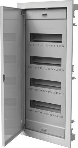 Pawbol Rozdzielnica modułowa 4x12 podtynkowa z metalowymi drzwiami IP40 N+PE C.1548