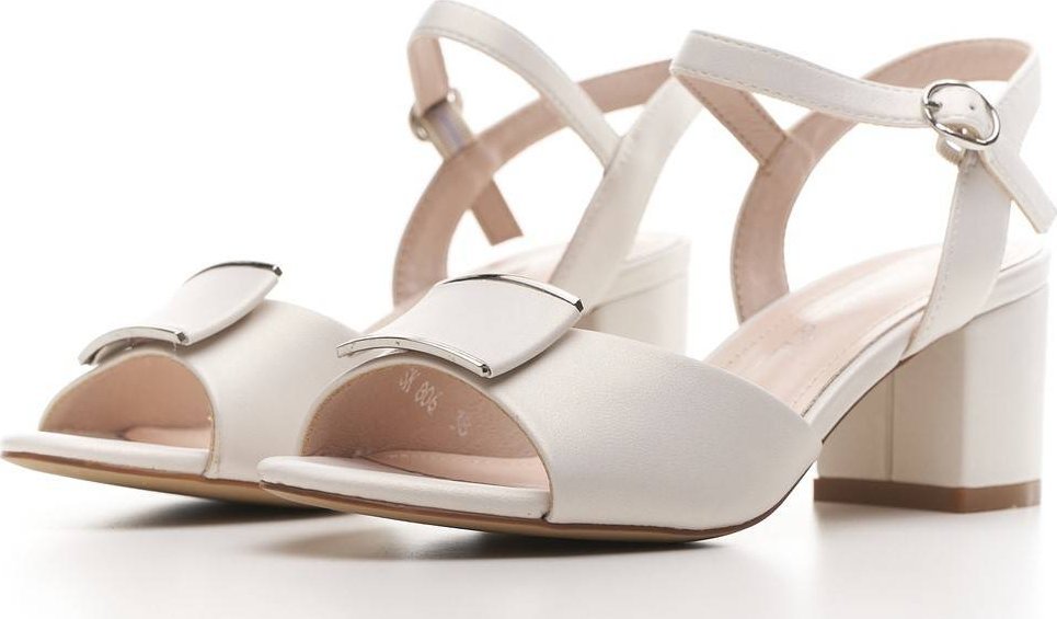 Sergio Leone Eleganckie sandały damskie Sergio Leone DSK806PE perłowe 36