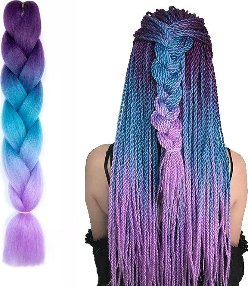 Mawe PASMA SYNTETYCZNE WŁOSY WARKOCZYKI OMBRE 3-KOLORY