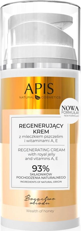 Apis Bogactwo miodu, regenerujący krem z mleczkiem pszczelim, witaminami A,E 100ml