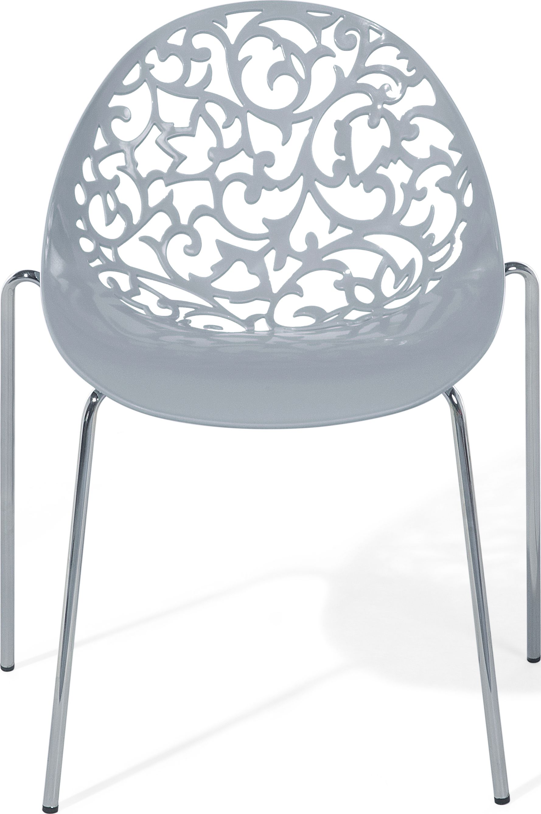 Beliani Zestaw 4 krzeseł szary MUMFORD