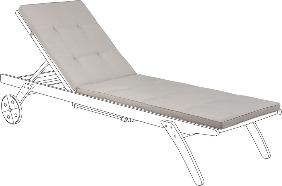 Beliani Poduszka na leżak ogrodowy beżowoszara Cesana