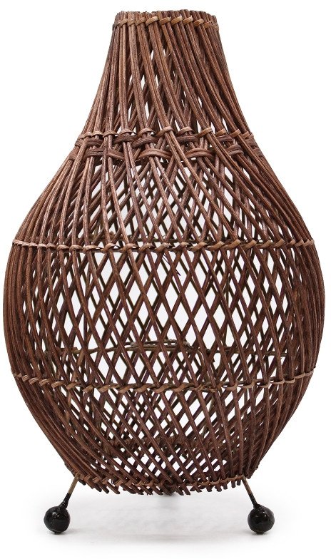 Lampa rattanowa stołowa - Ciemny Brąz