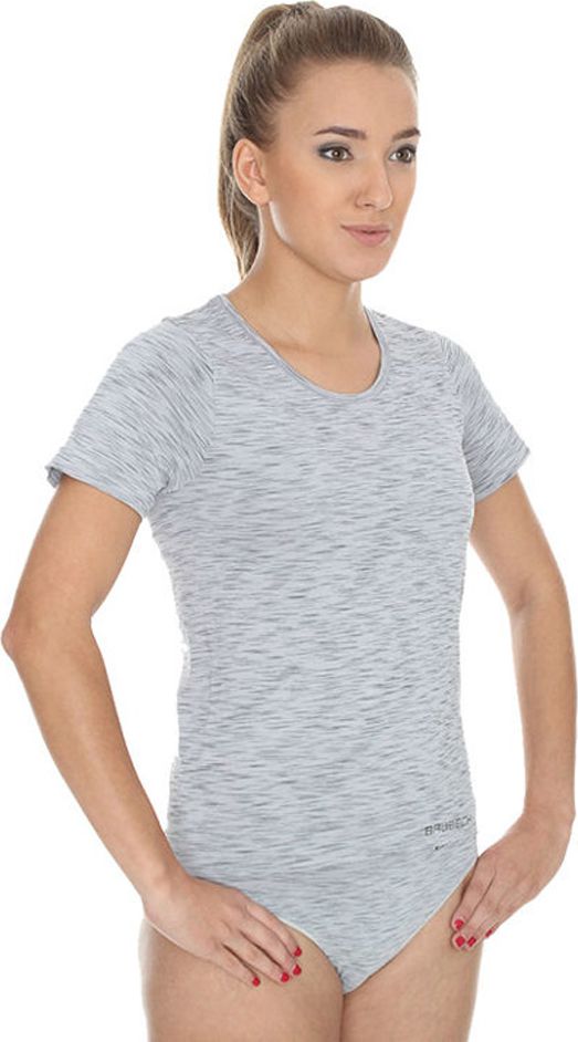 Brubeck Koszulka damska z krótkim rękawem Fusion szara r. XL (SS11570)