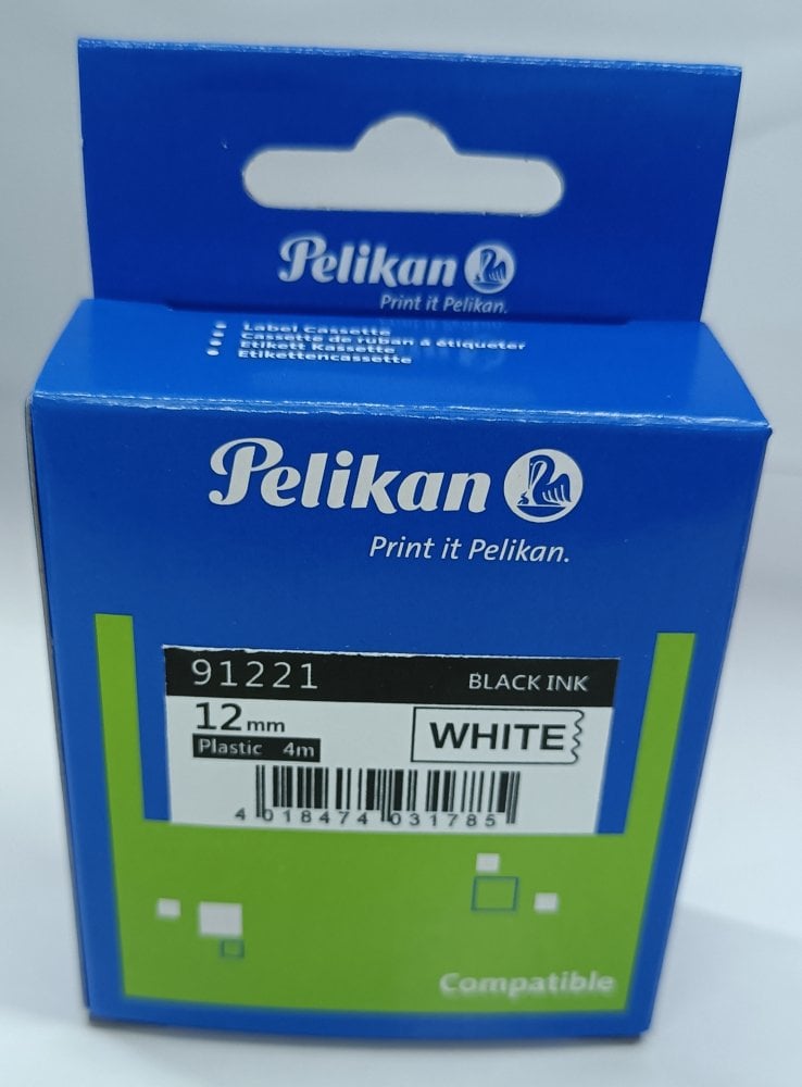 Pelikan Schriftband 91221 für DYMO schwarz auf weiß kompatibel