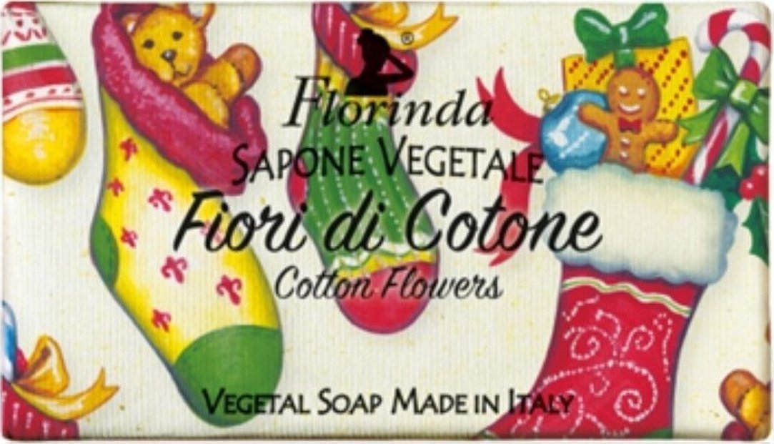 Florinda Xmas Mydło w kostce kwiat bawełny 100g