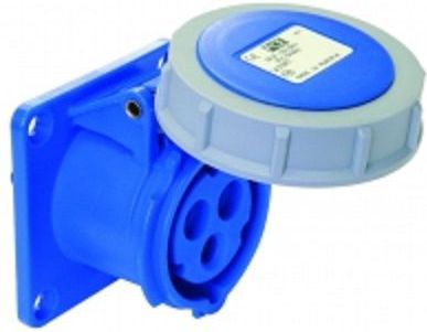 PCE Gniazdo tablicowe 32A 3P 230V 75 x 75 niebieskie IP67 (3232-6)