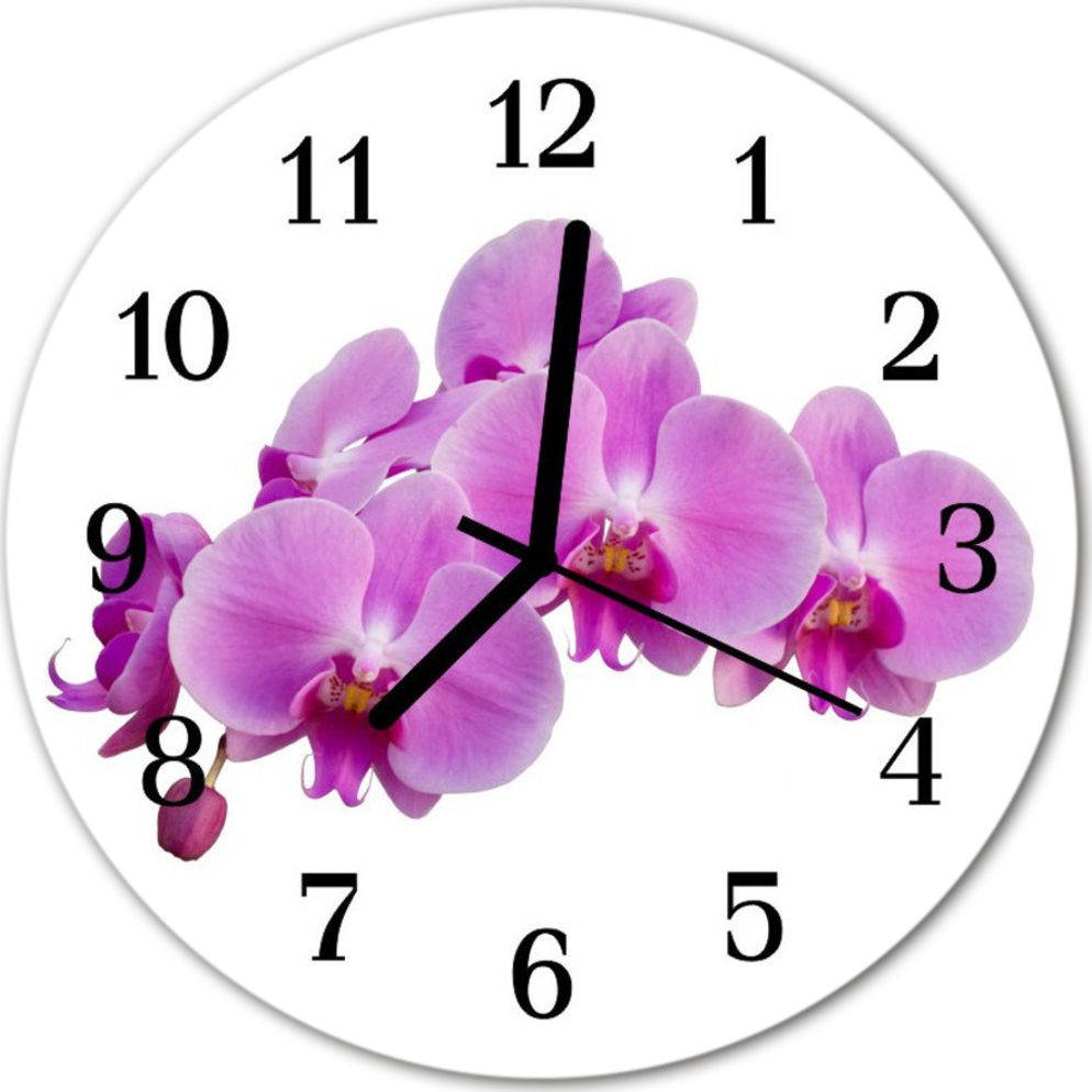 Tulup Zegar ścienny okrągły Storczykfi30 cm - 32137643