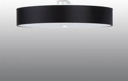 Lampa sufitowa Sollux Materiałowa LAMPA plafon SOL SL814 okrągła OPRAWA sufitowa abażurowa czarna