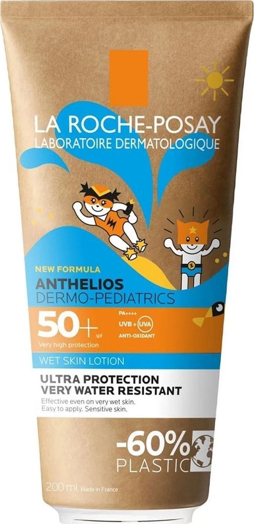 LA ROCHE-POSAY_Anthelios Dermo-Pediatrcs krem przeciwsłoneczny dla dzieci do ciała do mokrej skóry z bardzo wysoką ochroną UV 200ml