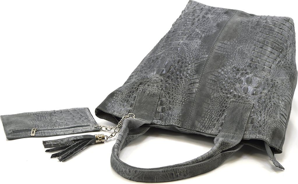 Vera Pelle Torebka skórzana vp172k szary