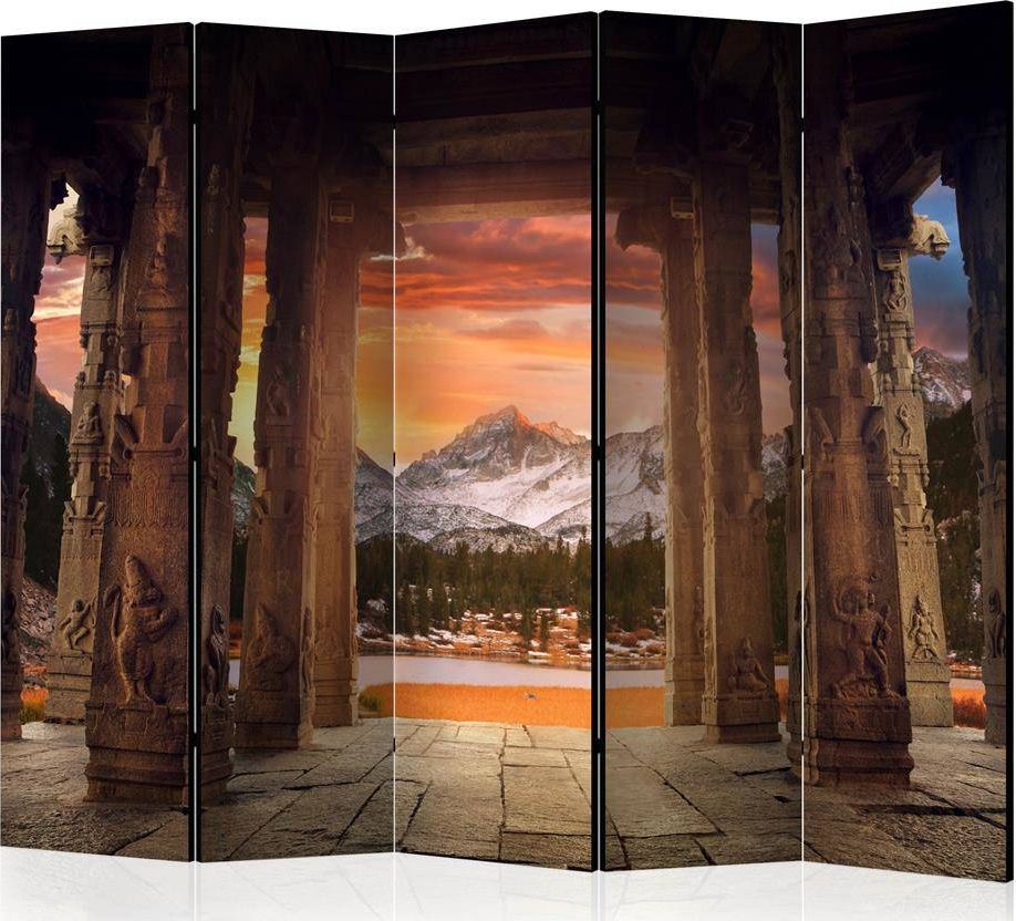 Artgeist Parawan 5-częściowy - Szlakiem skalistych świątyń II [Room Dividers] uniwersalny