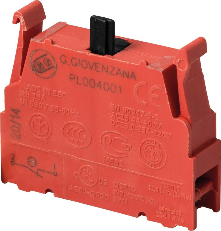 Giovenzana International Styk 1NC złącze śrubowe PL004001, GIOVENZANA, GG-PL004001000000.