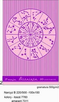 Zodiak Ręcznik Zodiak 100x150 cm kolor łososiowo amarantowy Byk [615|15]