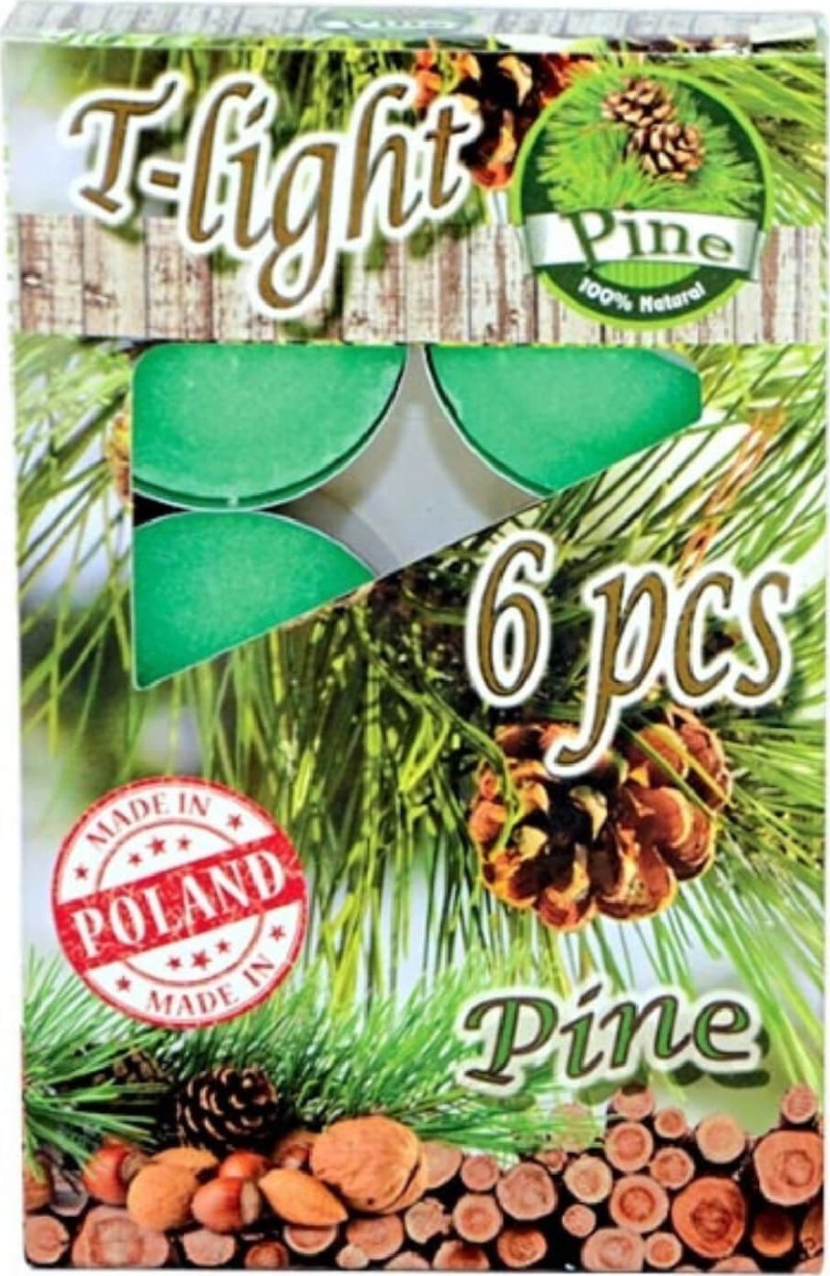 Direct Home and Garden Podgrzewacz 6 szt. sosna