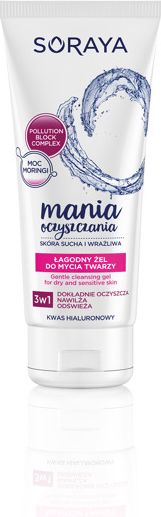 Soraya Mania Oczyszczania Żel łagodny do mycia twarzy 3w1 - cera sucha i wrażliwa 150ml
