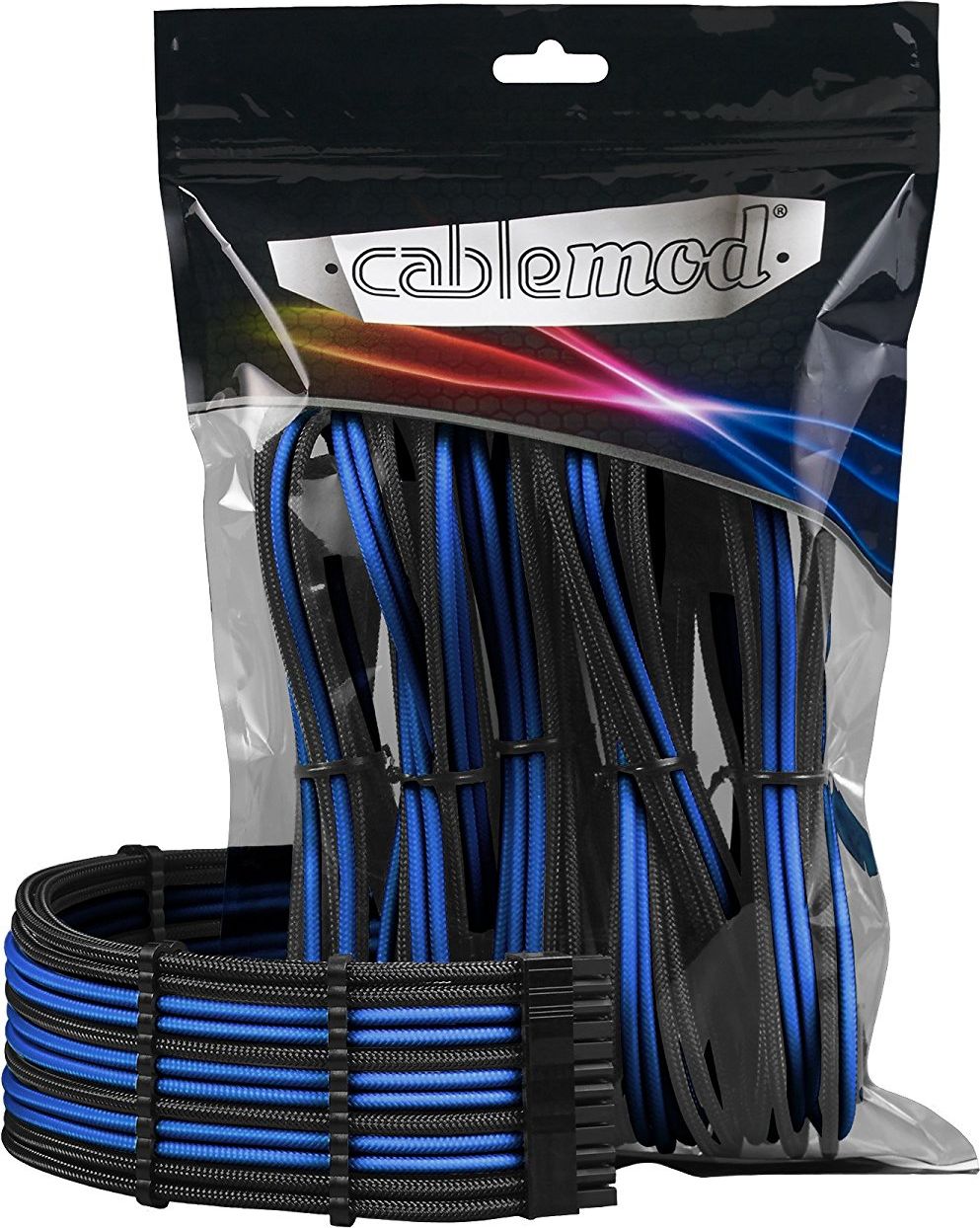 CableMod Zestaw kabli, 0.45m, Czarny (CM-PCAB-BKIT-NKKB-3P)
