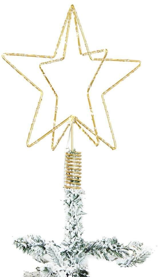 Dekoracja świąteczna Falk 3D gwiazda z oświetleniem i złączem do choinki 32x25x25 cm NORDIC WINTER (780-086)