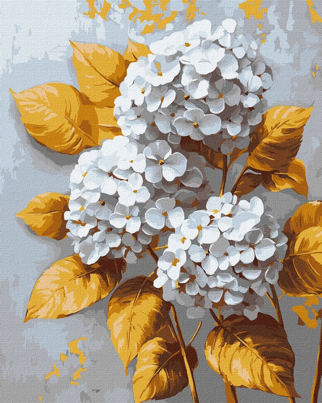 Malowanie po numerach - Złota hortensja 40x50cm