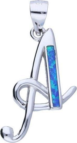 Lovrin Srebrna zawieszka 925 niebieska literka A 1,59g