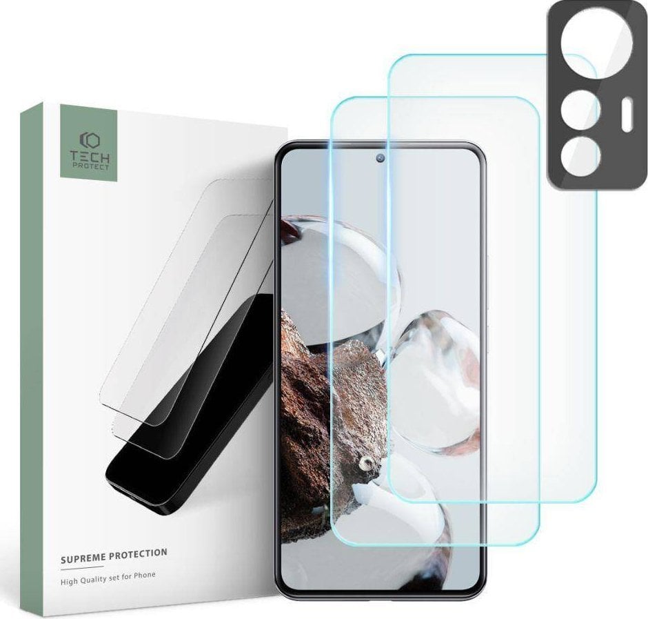 Tech-Protect SZKŁO HARTOWANE TECH-PROTECT SUPREME SET XIAOMI 12T CLEAR