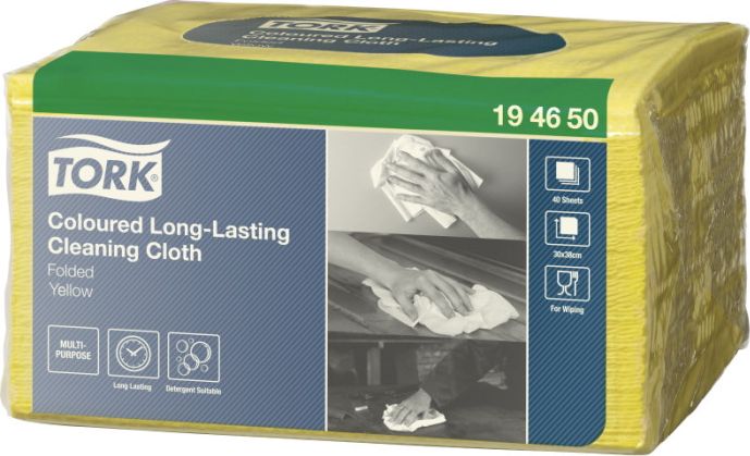 Tork Tork - Wielorazowe ściereczki włókninowe, 1-warstwowe, premium - Żółte