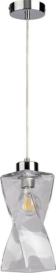 Lampa wisząca Topeshop Twist Lampa Wisząca 1xE27 Max.25W Chrom/Transparentny