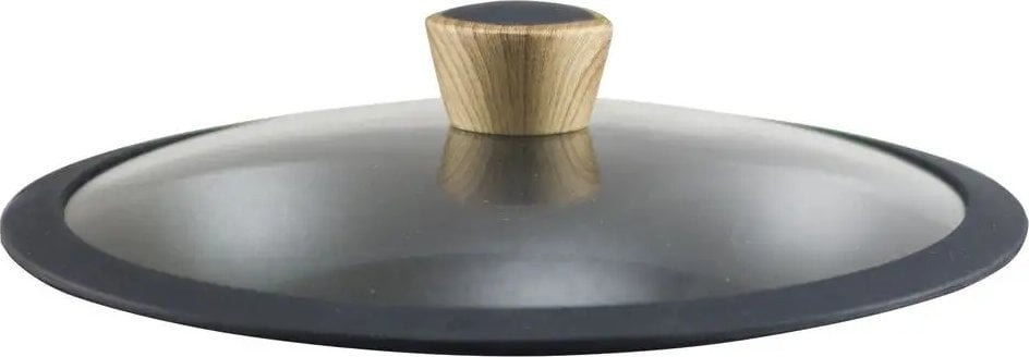 Patelnia Beper Beper stiklinis dangtis su silikoniniu kraštu, 24 cm