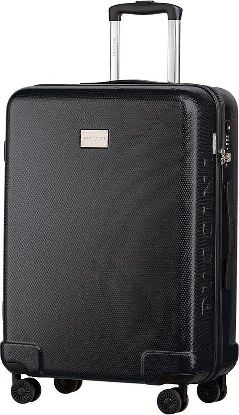 Puccini Średnia walizka PUCCINI PANAMA PC029B 8 Szara uniwersalny